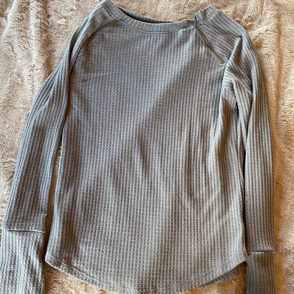 Maurice’s Grey Sweater with zip embellishment